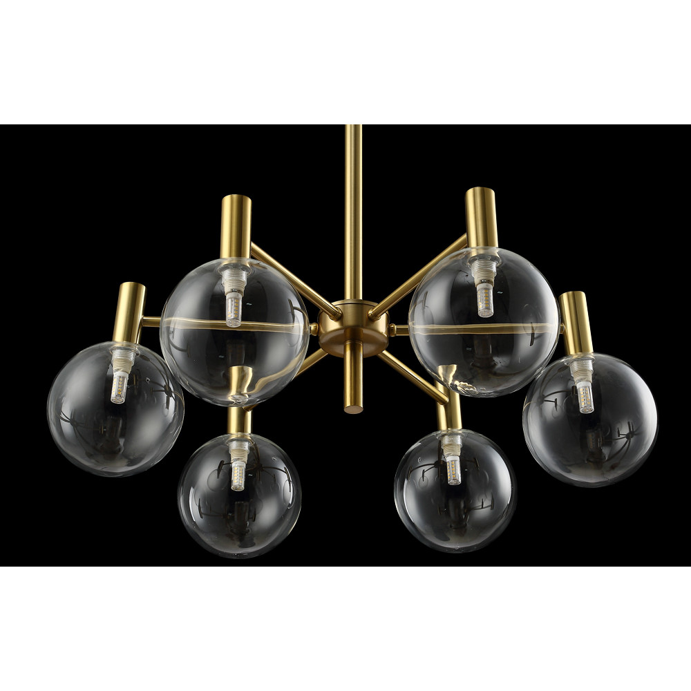 Люстра ANDRES SP6 BRONZE/TRANSPARENTE
