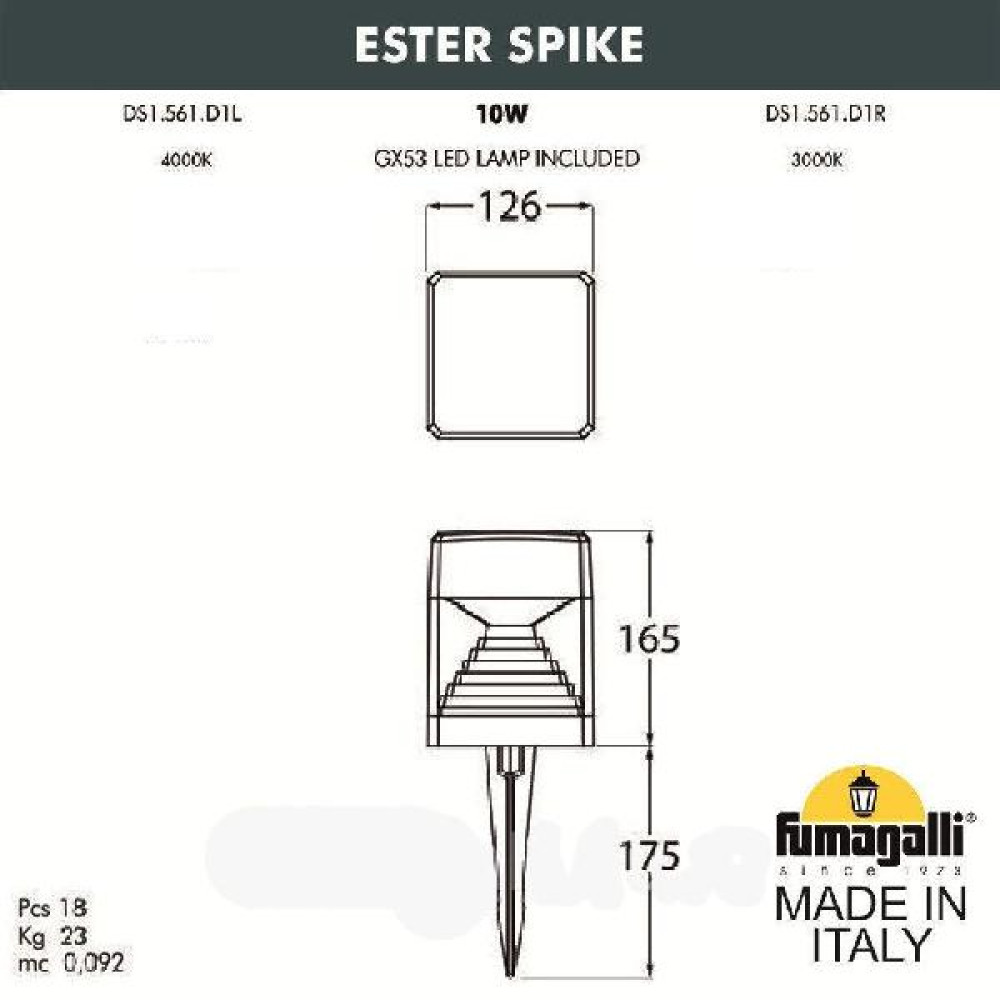 Грунтовый светильник Ester DS1.561.000.WXD1L