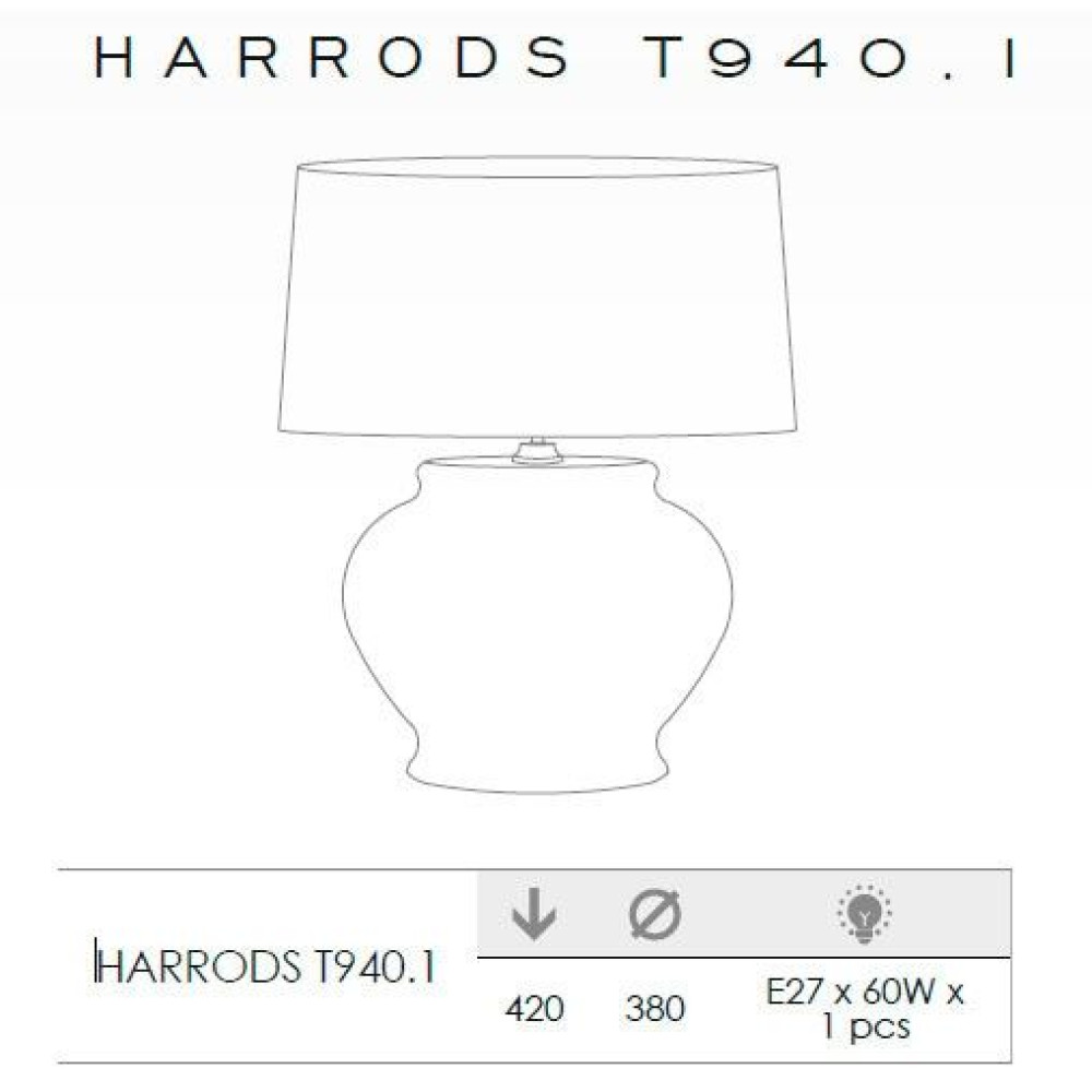 Интерьерная настольная лампа Harrods HARRODS T940.1