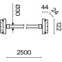 Трековый светильник Tau TR101-2-50W3K-B